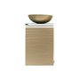 Conjunto de balcão de Banheiro Marsala Branco com Fendi Mazzu 90 cm