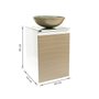 Conjunto de balcão de Banheiro Marsala Branco com Fendi Mazzu 90 cm