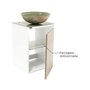 Conjunto de balcão de Banheiro Marsala Branco com Fendi Mazzu 90 cm