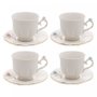 Conjunto para Chá em Porcelana 8 Peças Flower 200ml Wolff 17778