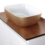 Conjunto de Gabinete de Banheiro com Cuba Binário Mazzu 80cm