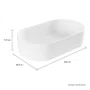 Cuba de Apoio Oval 50cm Branca Deca L.14050.17