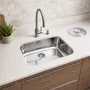 Cuba Inox de Embutir 48x34 Lavinia Com ladrão + Válvula Tramontina
