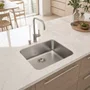 Cuba Inox de Embutir 50x40 Dora Escovada + Válvula Tramontina