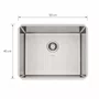 Cuba Inox de Embutir 50x40 Quadrum Undermount + Válvula Tramontina