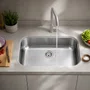 Cuba Inox de Embutir 54x34 Lávinia + Válvula Tramontina