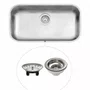 Cuba Inox de Embutir 54x34 Lávinia + Válvula Tramontina