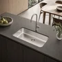Cuba Inox de Embutir 70x40 Dora Escovada + Válvula Tramontina