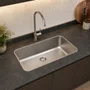 Cuba Inox de Embutir 70x40 Dora Escovada + Válvula Tramontina