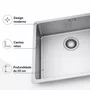 Cuba Inox de Embutir 70x40 Linea Bowl + Válvula Franke