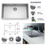 Cuba Inox de Embutir 70x40 Linea Bowl + Válvula Franke