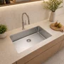 Cuba Inox de Embutir 70x40 Quadrum Undermount + Válvula Tramontina