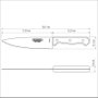 Faca Chef Polywood com Lâmina em Aço Inox e Cabo de Madeira Castanho Tramontina 7" 21131/197