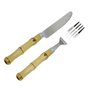 Faqueiro em Aço Inox 24 Peças Cabo Estilo Bambu 26897 Fullfit