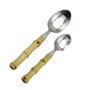 Faqueiro em Aço Inox 24 Peças Cabo Estilo Bambu 26897 Fullfit