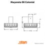 Fechadura 1500/06 Tetra Externa Colonial Stam 33862