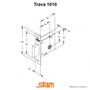 Fechadura 1010 Roseta Quadrada Classic Tetra Externa Cromado Stam 36086