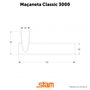 Fechadura Classic 40 3000 Roseta Quadrada Roseta Externa Inox Stam 38216