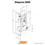 Fechadura 1800/21 Tetra Externa Inox Stam 11295