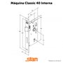 Fechadura Classic 40 3000 Roseta Quadrada Interna Inox Stam 38217