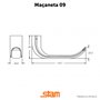 Fechadura 813/09 Roseta Quadrada 1 Interna Inox Stam 38452