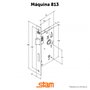 Fechadura 813/27 Roseta Quadrada 1 Interna Inox Stam 38500