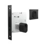 Fechadura Trava Auxiliar Classic Roseta Quadrada Black Stam 1010