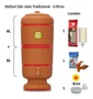 Filtro De Barro São João Tradicional - Stéfani 6 Litros Cor Marrom + boia