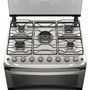 Fogão a Gás 5 Queimadores  Experience Cinza com  Forno Duplo Electrolux FE5DC