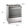 Fogão á Gás Efficient Mesa Inox 5 Queimadores Electrolux FE5IC