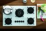 Fogão Cooktop a Gás Infinity 5 Queimadores com Mesa de Vidro Branco Tripla Chama Fischer