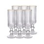 Jogo 6 Taças para Champanhe L¿Hermitage Cameratta 160ml Borda Dourada