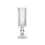 Jogo 6 Taças para Champanhe L¿Hermitage Cameratta 160ml Borda Dourada