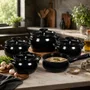 Jogo de Ceramica de Cerâmica 5 Peças New Premiere+ Joy Preto Ceraflame