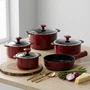 Jogo de Panelas Ceraflame Slim Marsala 5 Peças - Tipo Duo