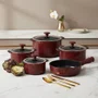 Jogo de Panelas Ceraflame Slim Marsala 5 Peças - Tipo Duo
