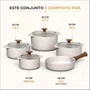 Jogo de Panelas de Cerâmica 5 Peças Slim Vanilla Ceraflame