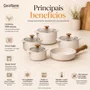 Jogo de Panelas de Cerâmica 5 Peças Slim Vanilla Ceraflame
