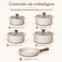 Jogo de Panelas de Cerâmica 5 Peças Slim Vanilla Ceraflame