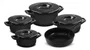 Jogo De Panelas Cerâmica Ceraflame Duo+ Smart 5 Peças Preto