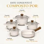 Jogo de Panelas de Cerâmica 5 Peças Duo Smart Chocolate Ceraflame