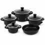 Jogo de Panelas de Cerâmica 5 Peças Duo Smart Preto Ceraflame