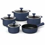 Jogo de Panelas de Cerâmica 5 Peças Slim Azul Indigo Ceraflame