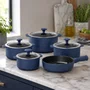 Jogo de Panelas de Cerâmica 5 Peças Slim Azul Indigo Ceraflame