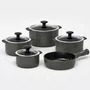 Jogo de Panelas de Cerâmica 5 Peças Slim Onix Gray Ceraflame