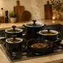 Jogo de Panelas de Cerâmica 5 Peças Slim Preto Ceraflame