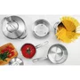 Jogo de Panelas Tramontina Solar em Aço Inox com Fundo Triplo e Tampas de Inox 5 Peças