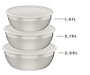 Jogo de Potes Freezinox Aço Inox com Tampa Plástica Tramontina 3 peças 64220/210