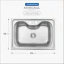 Kit Cuba Inox de Embutir 69x49 Morgana + Válvula + Dosador + Misturador Tramontina