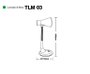 Luminária de Mesa Preta Taschibra TLM03